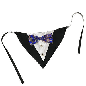 Pet Bandana Collar Dog Cat Gentleman Fashion Suit Butterfly Wedding Dress Bow Tie Triangle Clothing Decor Cotton Dog Kerchief