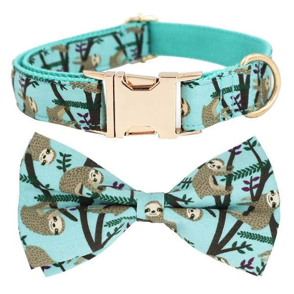 Little Monkey Collar Bow Tie with Metal Buckle for Frenchie