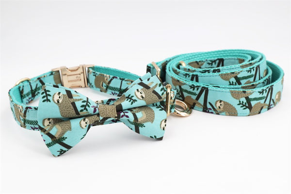 Little Monkey Collar Bow Tie with Metal Buckle for Frenchie