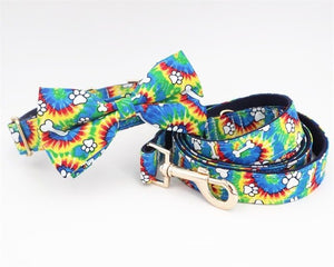 colorful bone Dog Collar Bow Tie with Metal Buckle Big and Small Dog&Cat Collar Pet Accessories