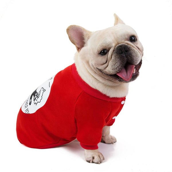 Large Dog Hoodies Coat Pet Dog Clothes French Bulldog Spring Autumn Hoodie Sweatshirt Clothing,Cool T-Shirt for Frenchie GDF73-3