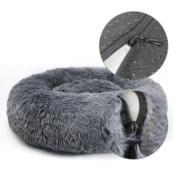 Detachable Pet Dog Cat Bed Mat Fluffy Lounger Sofa for Small Large Dogs Super Soft Plush Kennels Product for Dogs with 2 Zippers