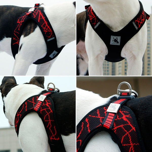 Pet Dog Harnesses For Dogs French Bulldog Chihuahua Adjustable Safety Dog Training Walking Vest Harness Reflective Puppy Harness