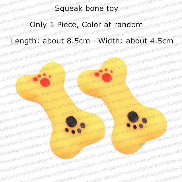 Rubber Squeak Toy for Dog Screaming Chicken Chew Bone Slipper Squeaky Ball Dog Toys Tooth Grinding & Training Pet Toy Supplies