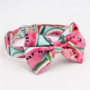 Watermelon Collar Bow Tie  with Metal Buckle