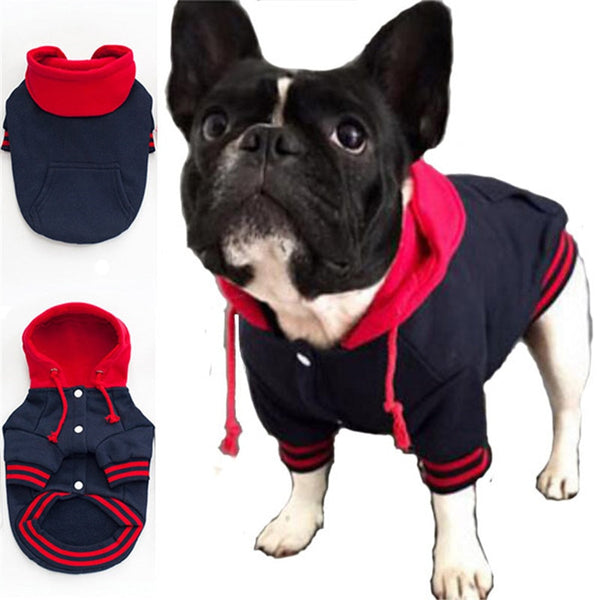 French Bulldog Clothes Dog Hoodies Pet Clothes with Pocket Dog Coat Jackets Cotton Hoodie Sportswear Warm Pet Clothing Costume