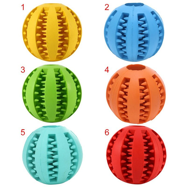 Dog Toy Interactive Rubber Balls Pet Dog Cat Puppy Elasticity Teeth Ball Dog Chew Toys Tooth Cleaning Balls Toys S-Size