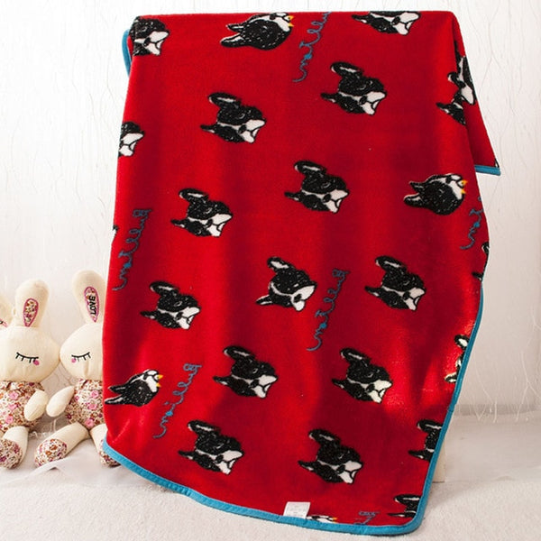 Warm Soft Fleece Autumn/Winter Blankets for French Bulldog